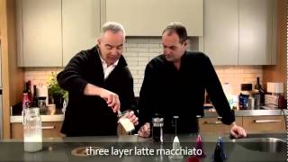 aerolatte  milk frother makes three layer caffè latte macchiato [upl. by Barolet794]