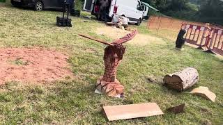 A fabulous range of wooden sculpture at Caerleon festival 2024 [upl. by Annaeg358]