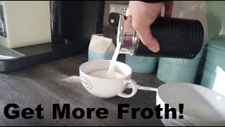 How to Get More Froth from Your Nespresso Coffee Aeroccino  Nespresso tips and help [upl. by Rehprotsirhc265]