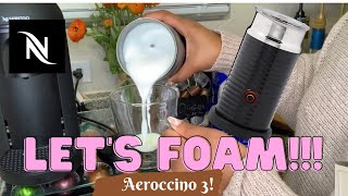 How To Foam Milk With Aeroccino 3 Make Coffee With Foam Tips amp Tricks  Easy Foamed Latte Recipe [upl. by Concoff]