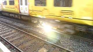 Merseyrail 507 009 making arcs at Birkdale station [upl. by Annaiviv]