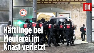 Gefängnismeuterei Polizei stürmt Knast in Thüringen  JVA Untermaßfeld [upl. by Hanid184]